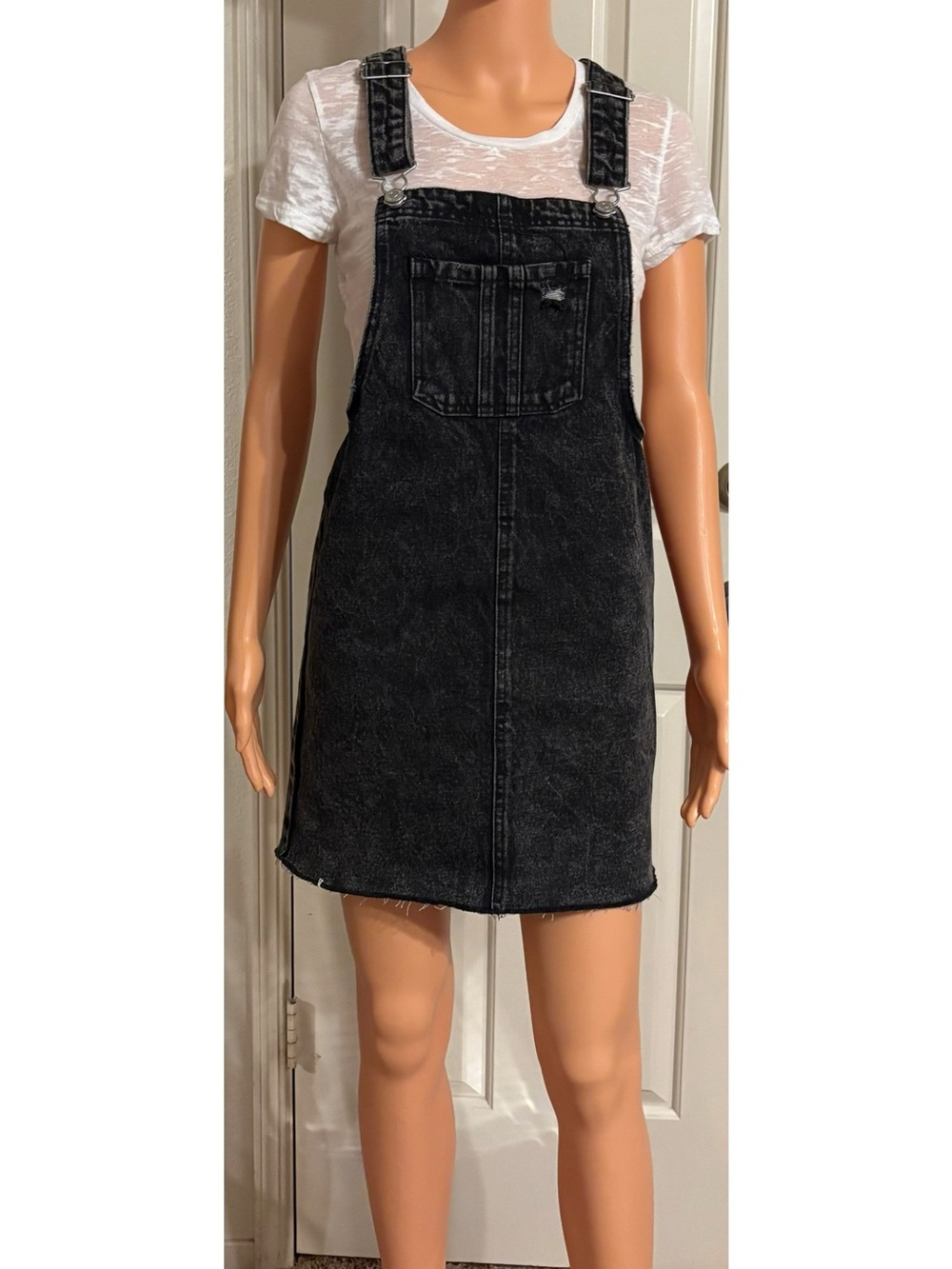 wild fable Black Washed Denim Overall Dress - Only Worn Once
